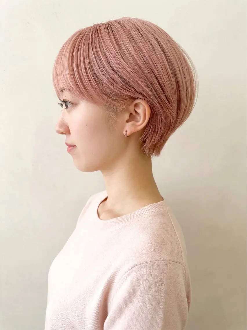ショート ヘアカラー fuka ฅ⸃⸃のヘアスタイル