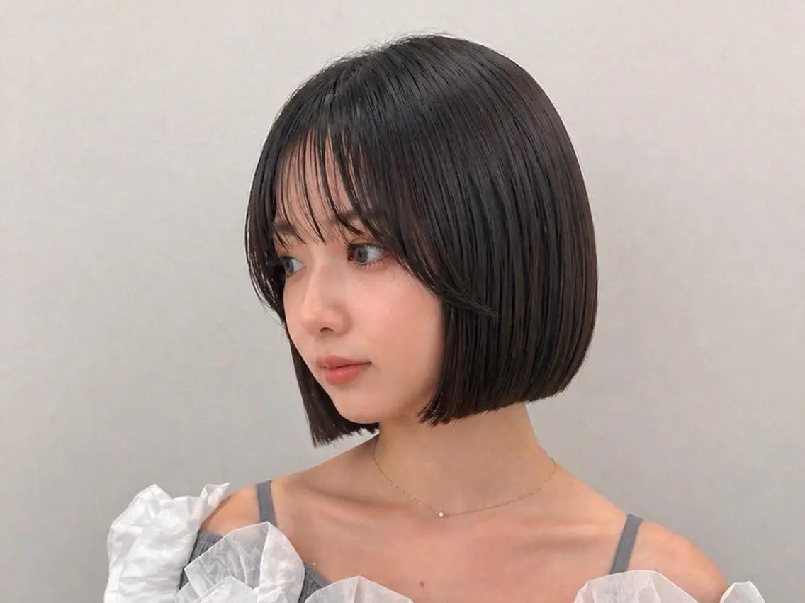 ショート カット 縮毛矯正 トリートメント 🦋韓国風レイヤー/ 艶髪矯正🦋凛太郎のヘアスタイル