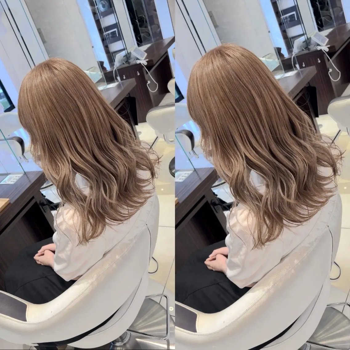 カラー ベージュカラー ミルクティーベージュ earth甲府昭和店 東 允のヘアスタイル