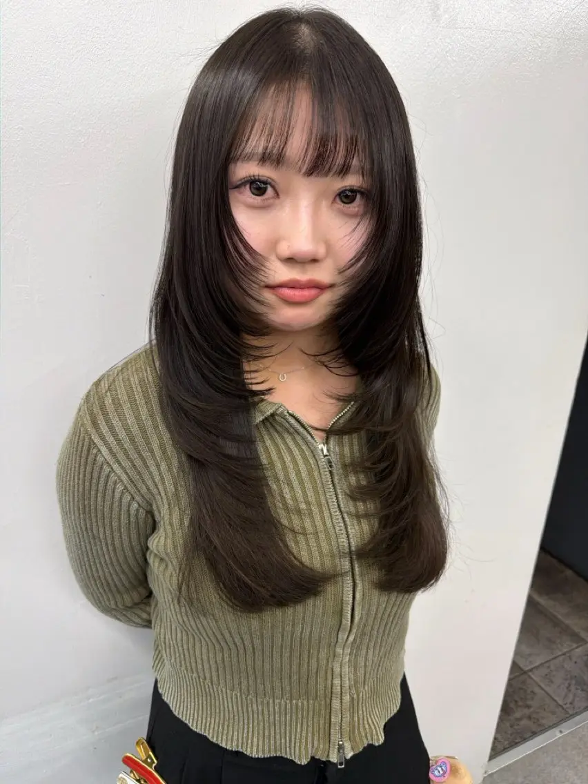 ロング ハイレイヤー レイヤーカット カット ヘアカラー レイヤー/エクステ alpha下妻のヘアスタイル