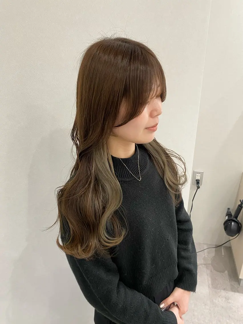 ロング カラー ヘアアレンジ ブリーチ イヤリングカラー ヘアカラー ボブ /ニュアンス/ satomi🧸💖のヘアスタイル