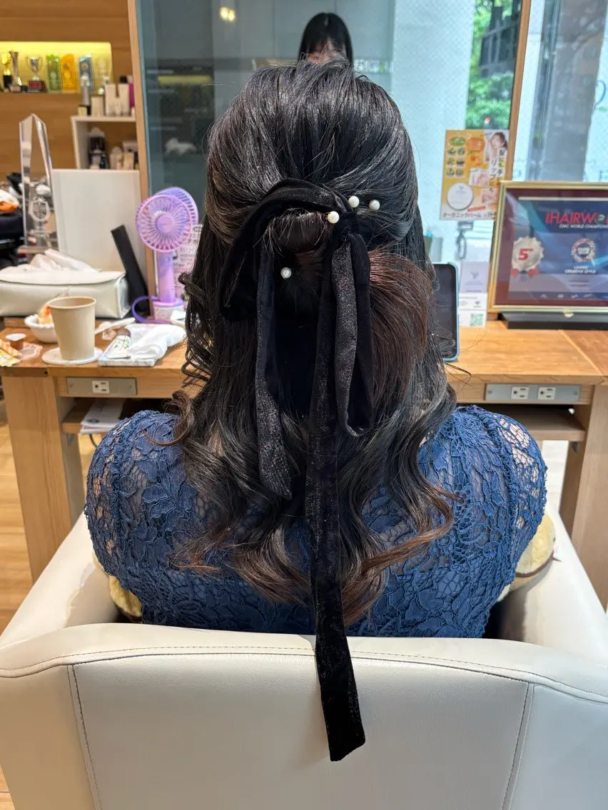 ロング ヘアアレンジ ハーフアップ ヘアセット 準優勝🥈🙇7/6 12時〜⭕️✨東美杏のヘアスタイル