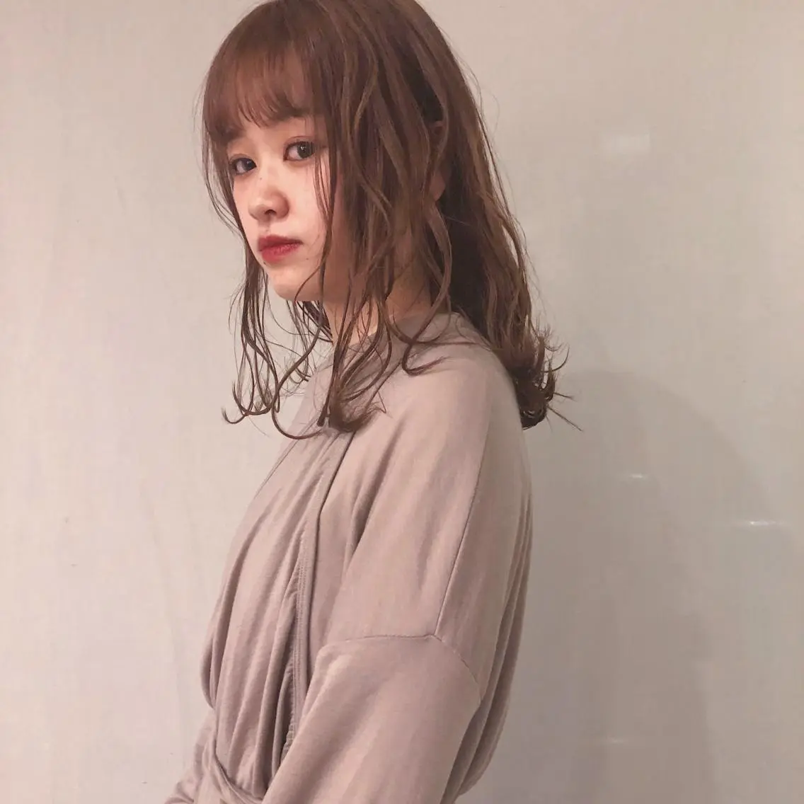 セミロング カラー カット ヘアカラー トリートメント 山中 直輝のヘアスタイル
