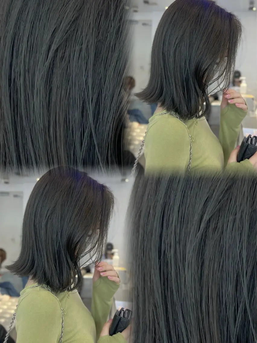 ショート カラー ヘアアレンジ グレージュ オリーブグレージュ オリーブグレー カット ヘアカラー トリートメント 天神レイヤーカット No.1💖マユカのヘアスタイル