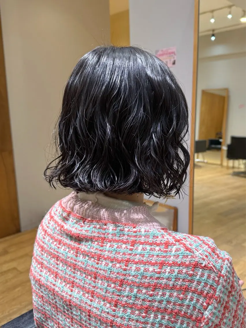 カット➕ボブパーマの写真