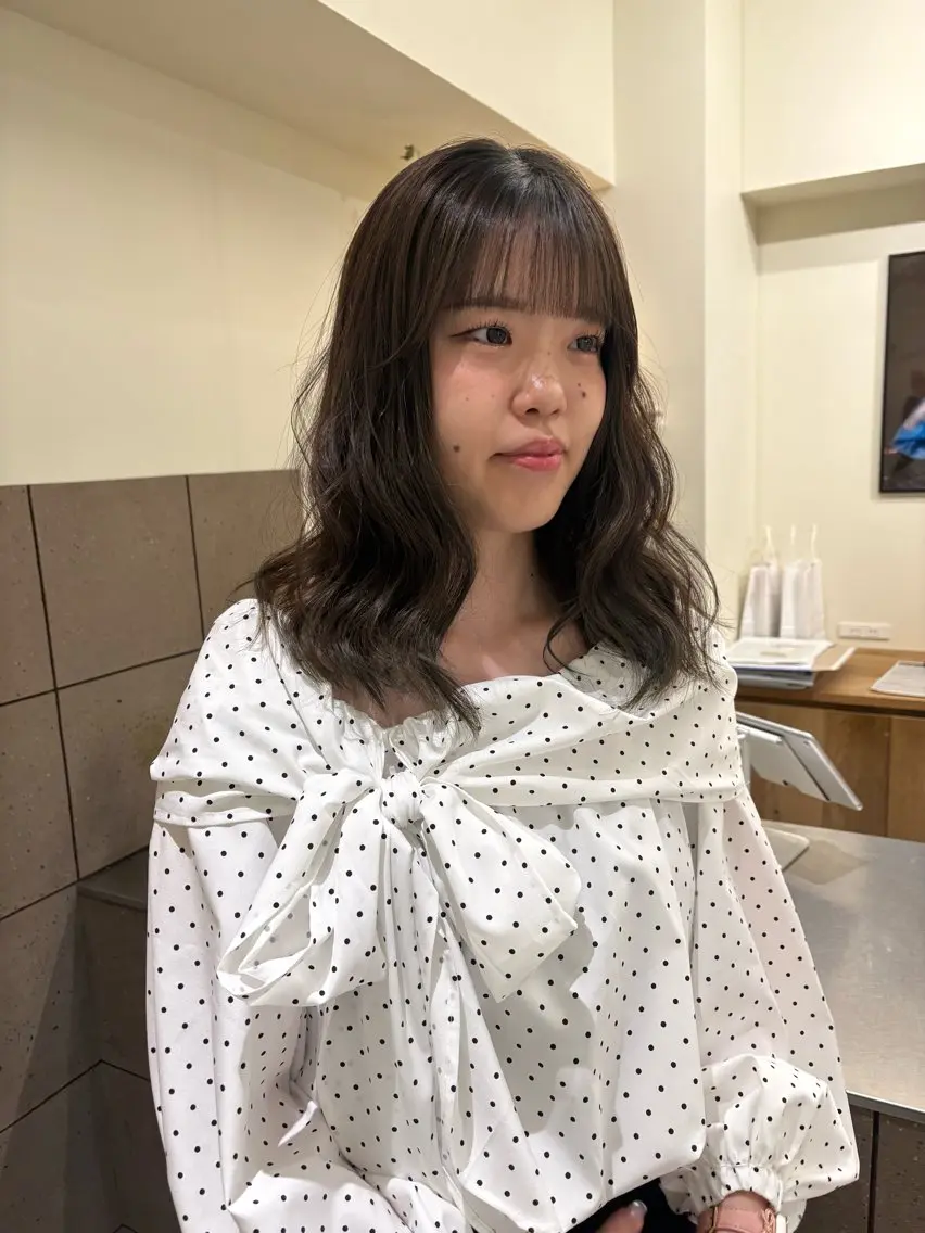 セミロング カット ヘアカラー natsuki /HUIのヘアスタイル
