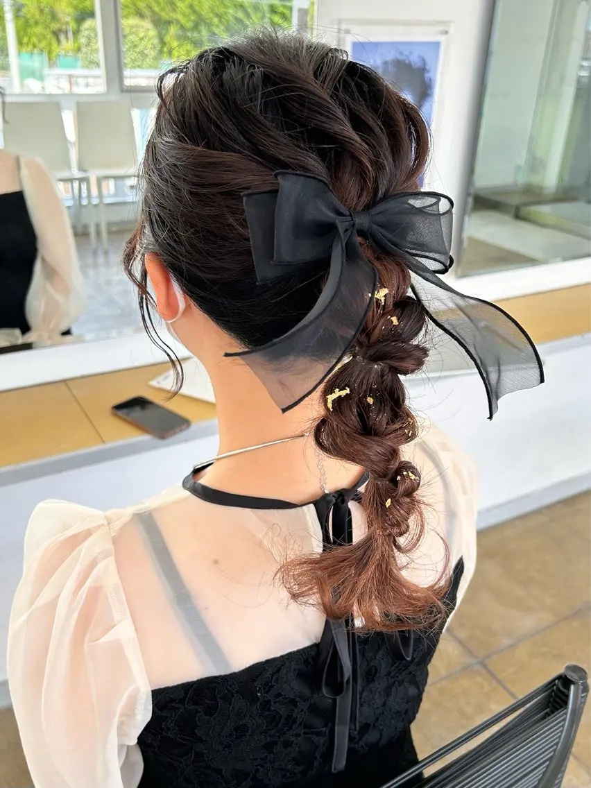 セミロング ヘアアレンジ 小澤 志穂のヘアスタイル