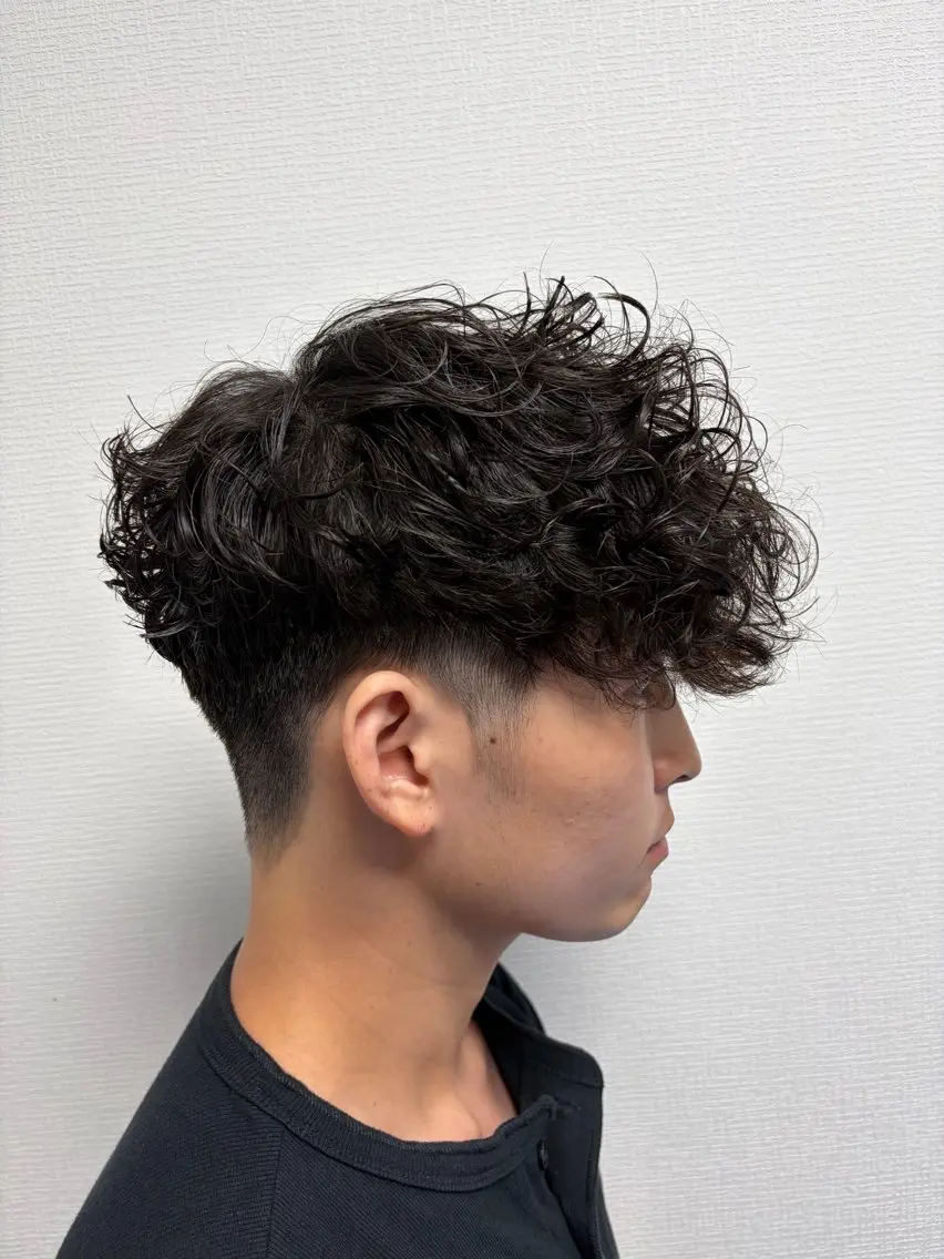 ショート パーマ メンズ スペインカール カット パーマ メンズパーマカット 達人/涼のヘアスタイル