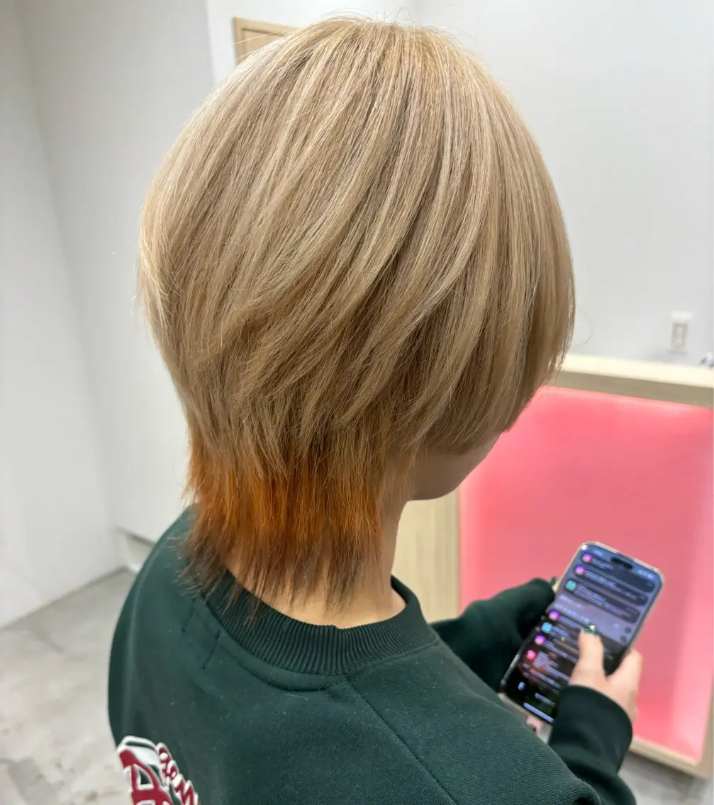 ショート カラー メンズカット ボブ/米崎駿也のヘアスタイル