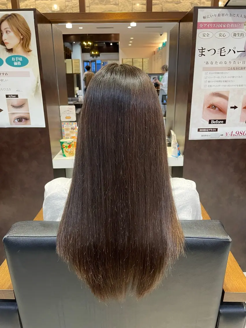 セミロング 🤎韓国ヘア ベージュ まゆか🤎のヘアスタイル