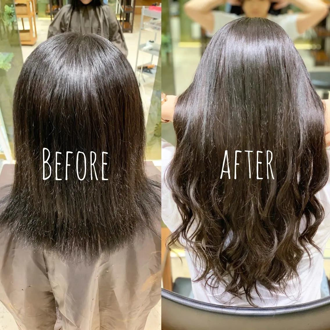 ロング シールエクステ エクステ ロング カット エクステ ❤️MASAKO❤️ 🌸🩷エクステ🩷のヘアスタイル