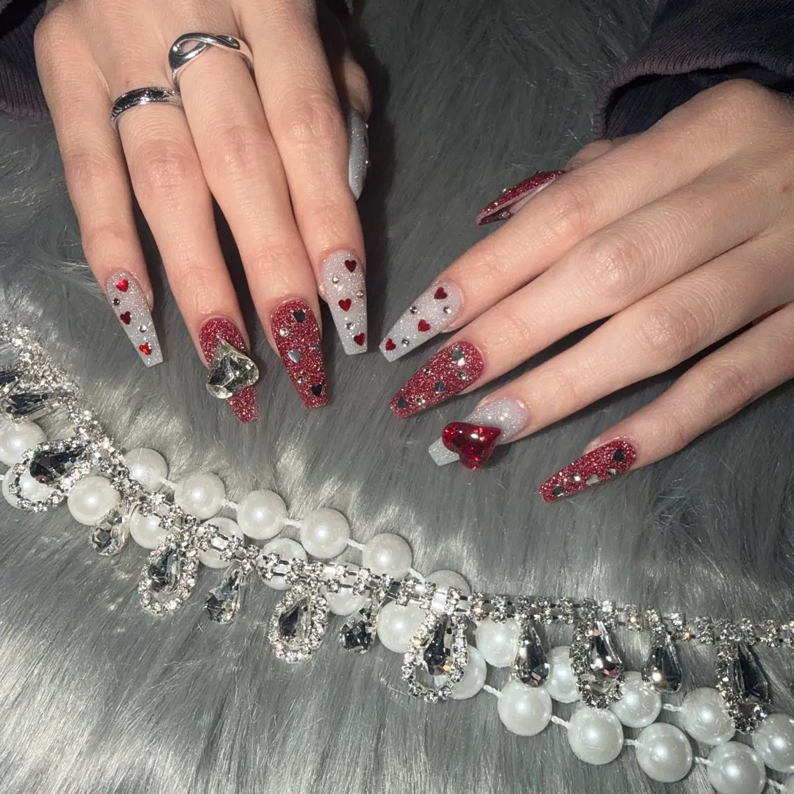 ネイル フレンチネイル ジェルネイル 韓国ネイル ロングネイル マグネットネイル ハンドネイル Nail Salon Growのネイルデザイン