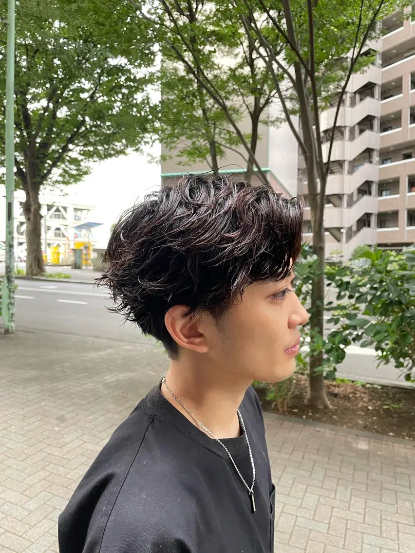 メンズカット+シャドウパーマ【メンズパーマ/ニュアンスパーマ/フェザーパーマ】の写真