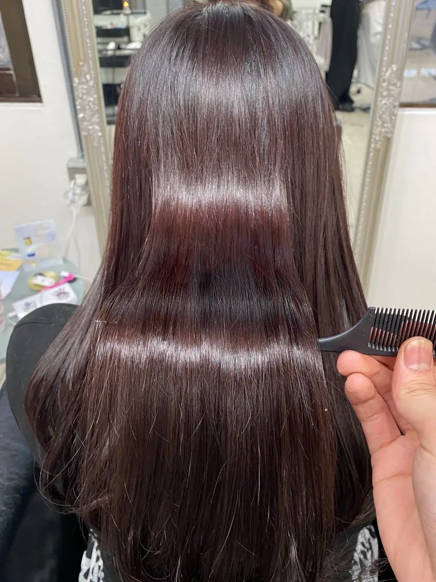 セミロング 久志 梨花のヘアスタイル