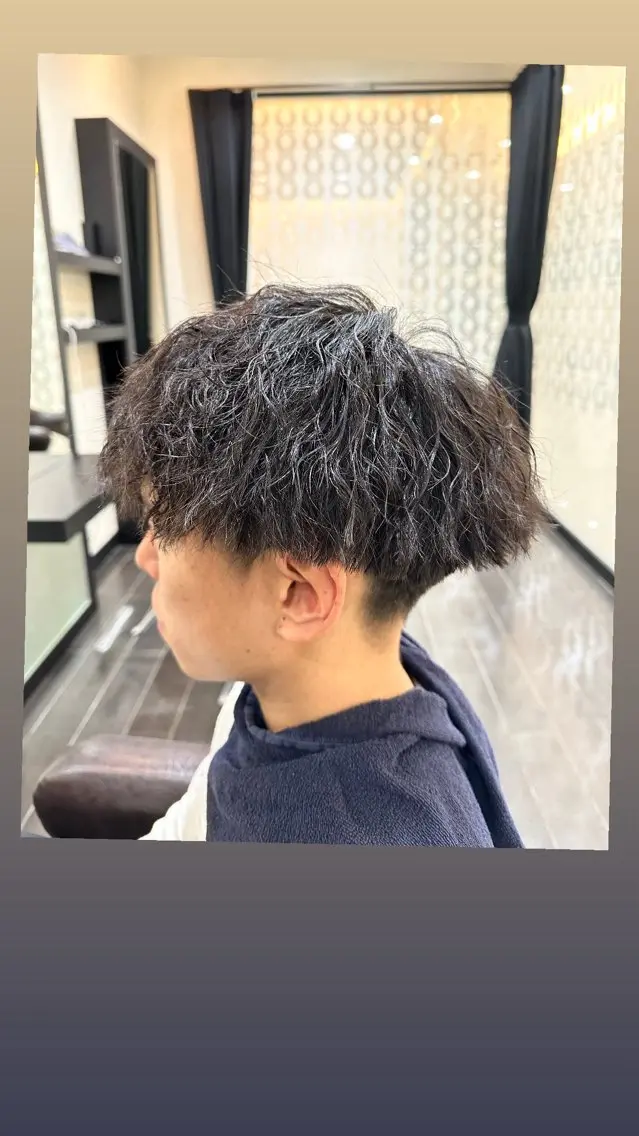 パーマ ナチュラルヘア 神田一瑳のヘアスタイル