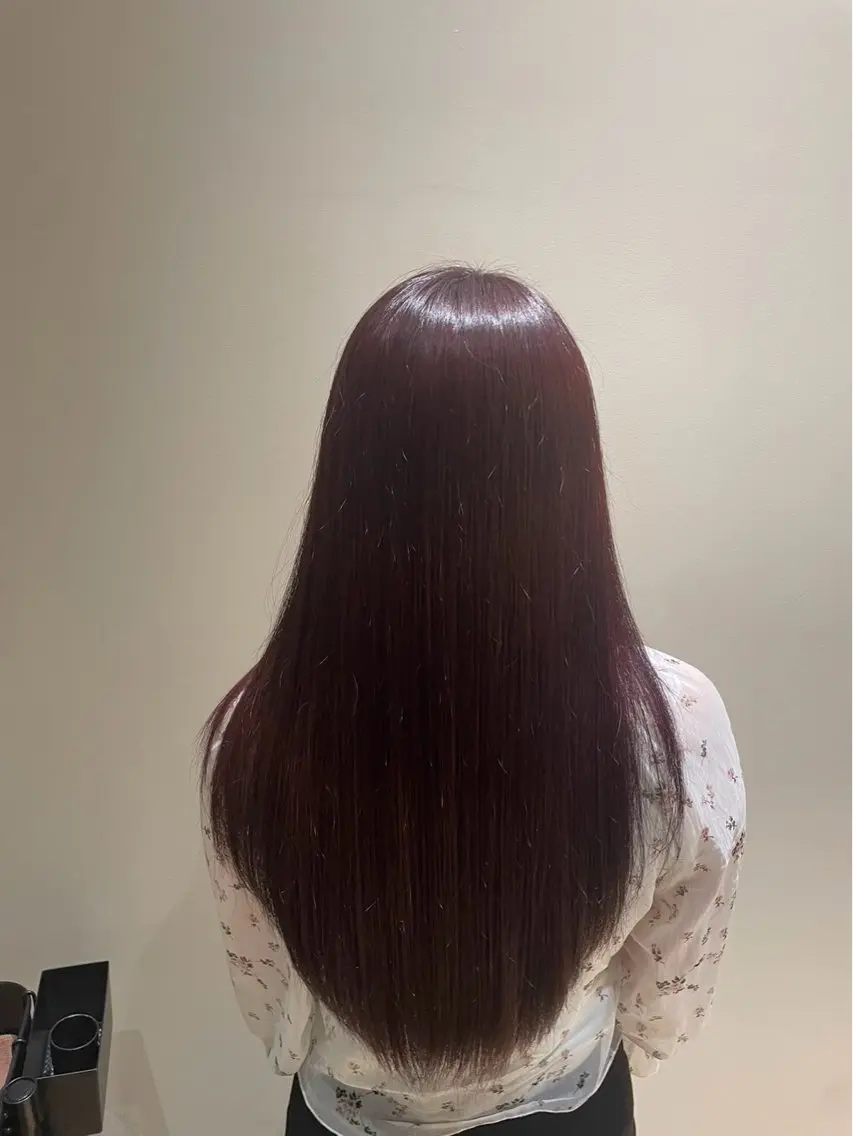ロング カラー ブラウンカラー ピンクカラー ピンクブラウン ヘアカラー 中島愛佳🐥⸒⸒ 縮毛矯正/艶髪カラーのヘアスタイル
