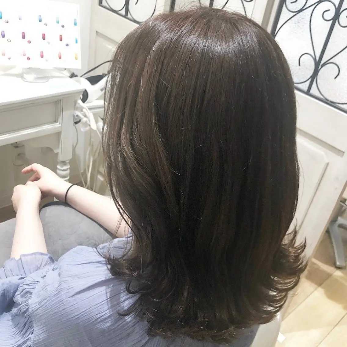セミロング カラー ヘアアレンジ アッシュ 透明感カラー グレージュ シルバー ✨🌿大人可愛い愛さ れhair🌿✨松本のヘアスタイル