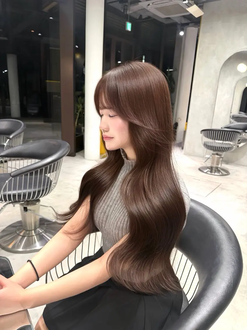 ロング ヘアカラー 透明感カラー🩶 ／𝑅𝑖𝑘𝑜のヘアスタイル