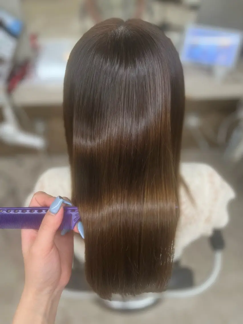 ロング カラー カット 縮毛矯正 トリートメント 多系統似合わせ/ tsuburaのヘアスタイル