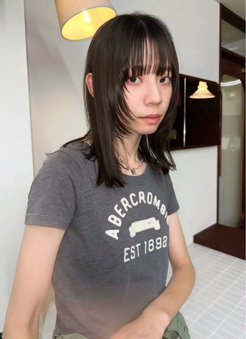 ミディアム カラー アッシュ ベージュカラー ブラウンカラー ハイライトカラー ナチュラルブラウン カット ヘアカラー パーマ /レイヤー 榛地渉馬 /矢場町のヘアスタイル