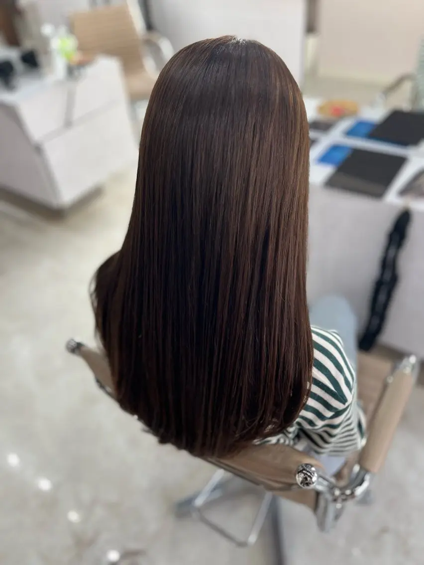 ロング カラー グレージュ モカグレージュ カット ヘアカラー トリートメント 🫧ぷる艶カラー🫧 Yuubi🦩のヘアスタイル
