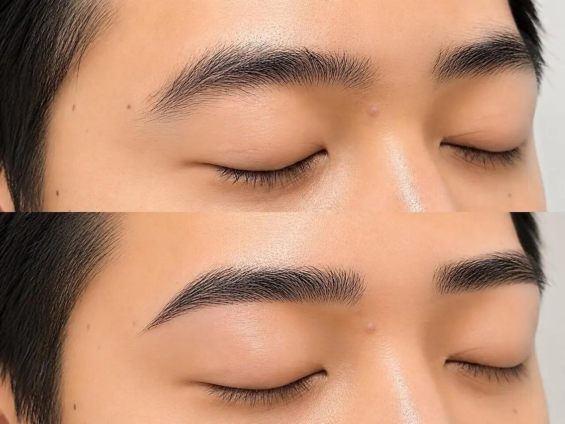 眉毛ワックス＋眉毛パーマの写真