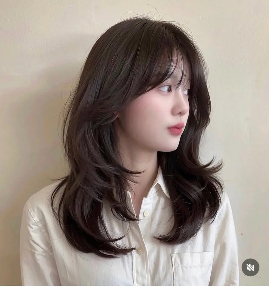 ミディアム 韓国風ヘア レイヤーカット カット 銀座/韓国レイヤー/ 艶カラー🍓原田侑依のヘアスタイル
