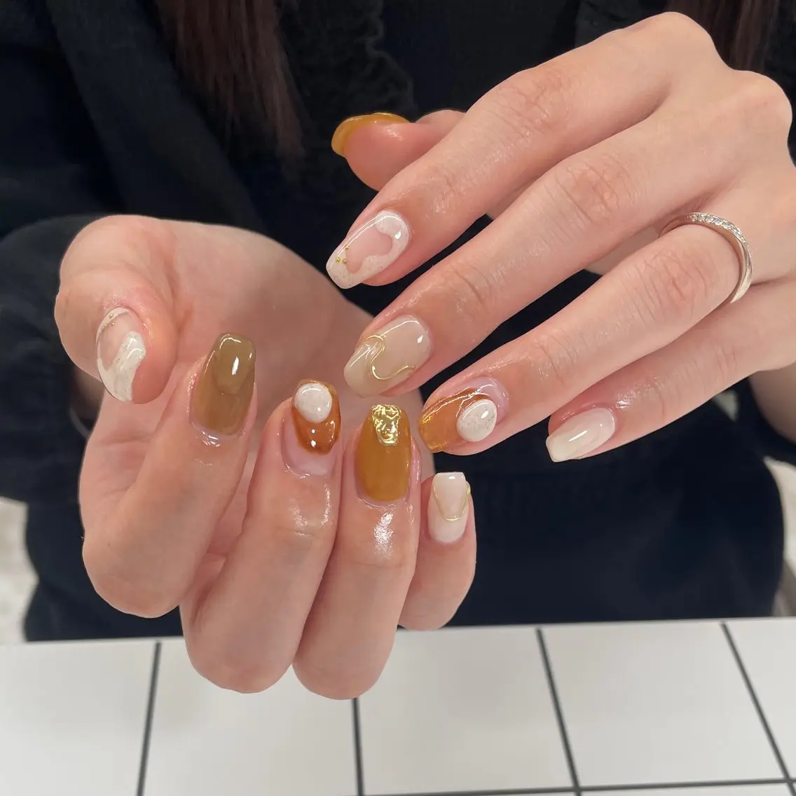 ネイル ニュアンスネイル ハンドネイル ennail ayaのネイルデザイン
