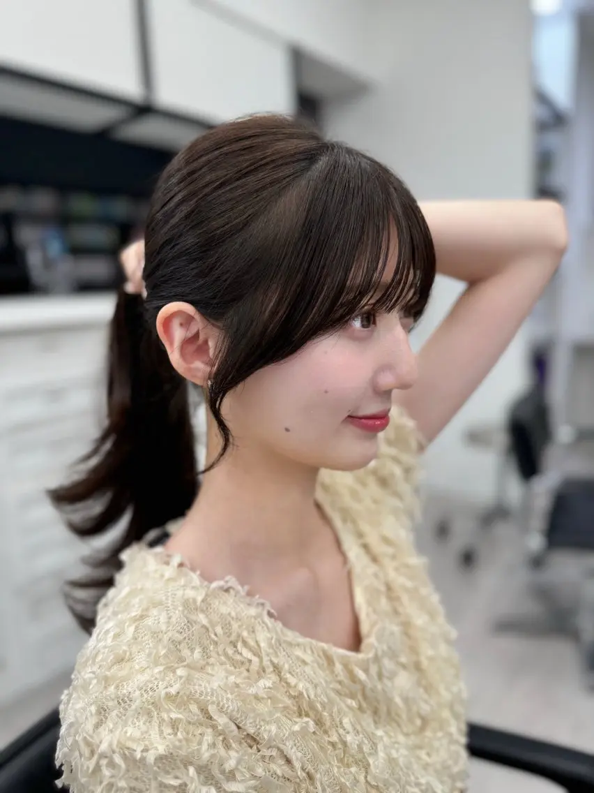 セミロング 映える顔まわり/前髪 特化 💗 ユキマのヘアスタイル