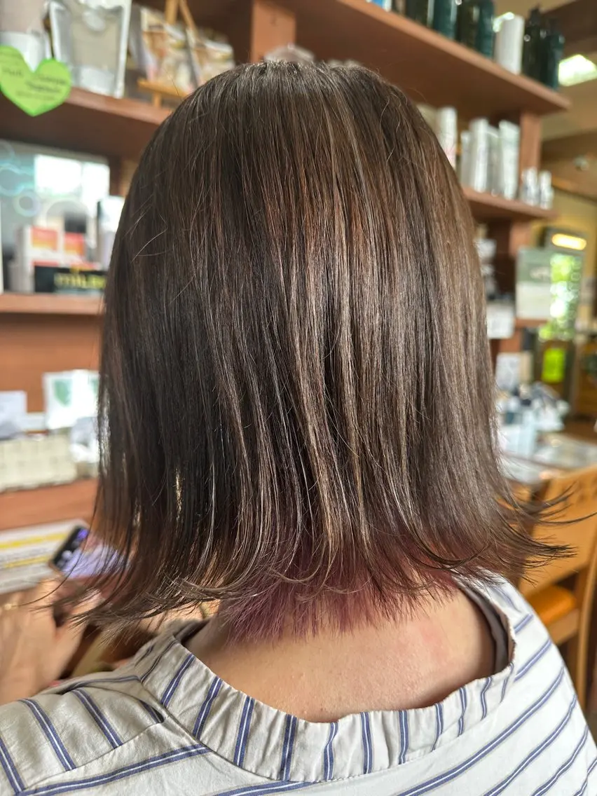 ミディアム カラー 新田 甲のヘアスタイル
