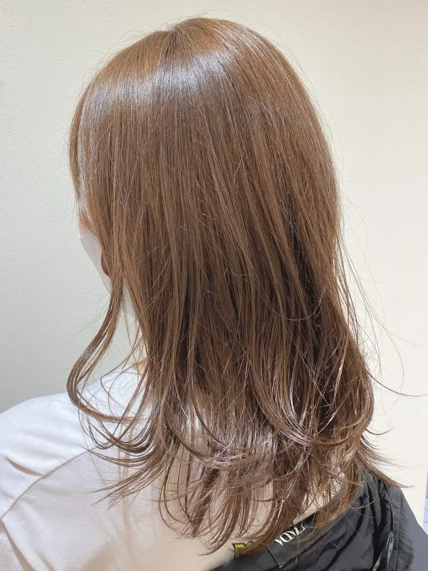 ミディアム カット 縮毛矯正 髪質改善/イルミナ/ 城崎のヘアスタイル