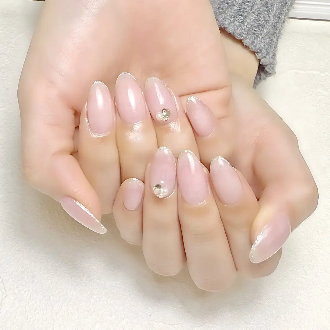 ネイル ラメ(グリッター) オフィスネイル ワンカラーネイル 冬ネイル rouse nail RISATOのネイルデザイン