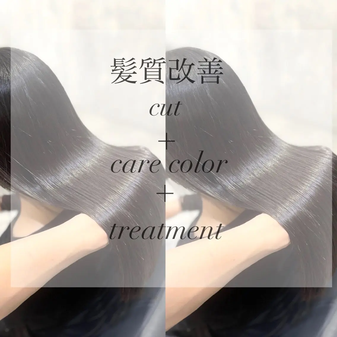 【1日3名ミニモ40%OFF🌹】🐾人気メニュー🐾 カット+ケアカラー+クイックトリートメント🫧/レイヤーカットの写真