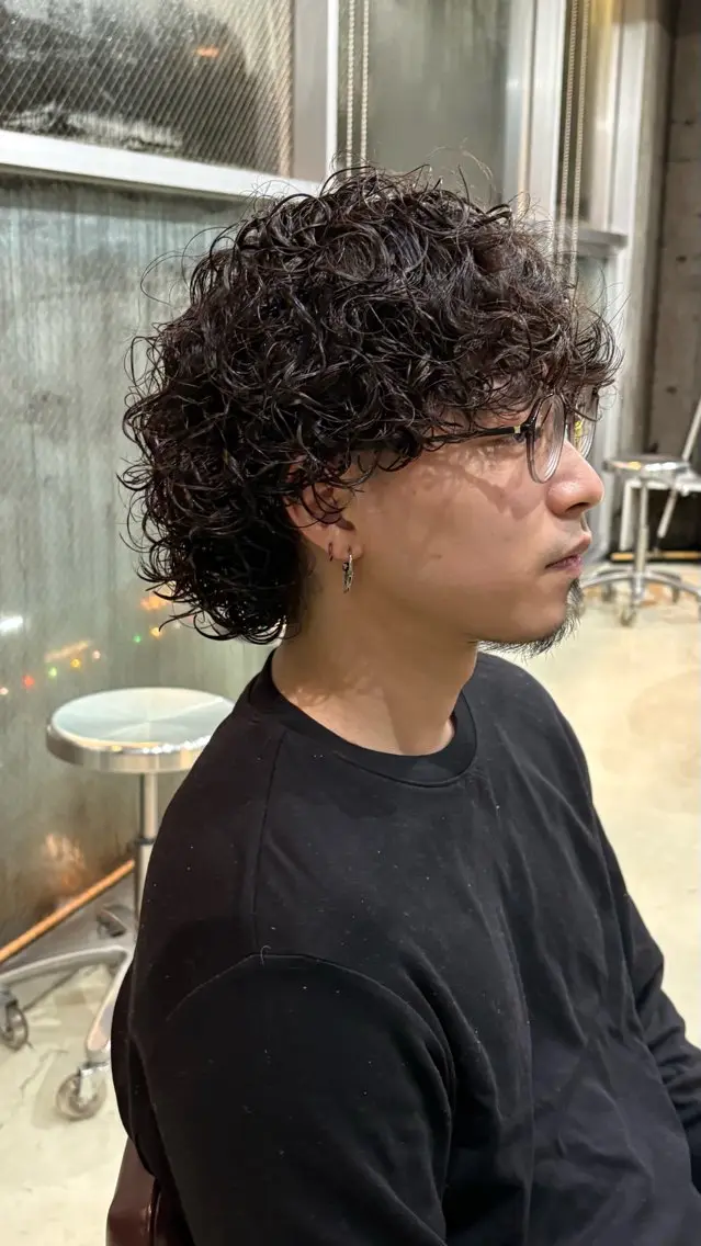 メンズカット＋プードルパーマの写真