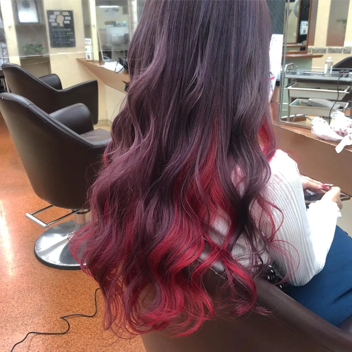 ロング パープルカラー 【ニュアンスカラー・ 髪質改善】スズキカナのヘアスタイル