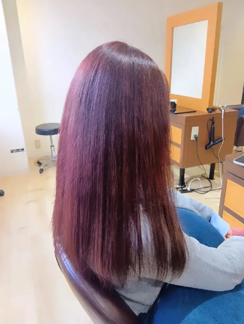 ロング カラー ブリーチ ブラウンカラー ピンクカラー ピンクブラウン トリートメント ヘアカラー トリートメント 小林暢🌟Orque 髪質改善サロン🌙のヘアスタイル