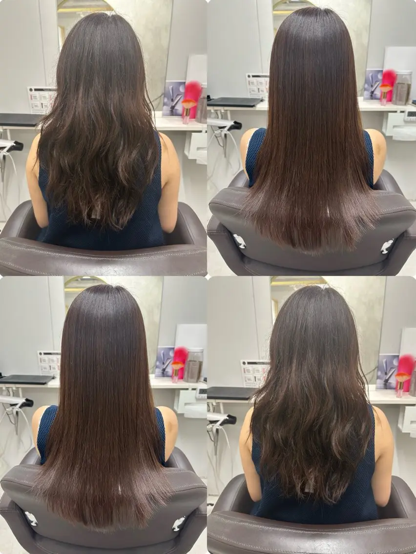 ロング ロング 縮毛矯正 トリートメント 美容室難民は 1回来て欲しい😊のヘアスタイル