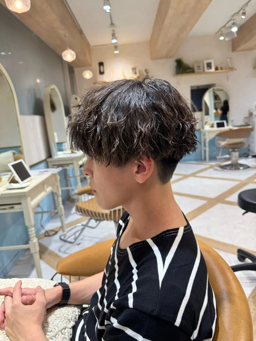 パーマ メンズ カット パーマ ハクヤ心斎橋 パーマ/縮毛矯正のヘアスタイル