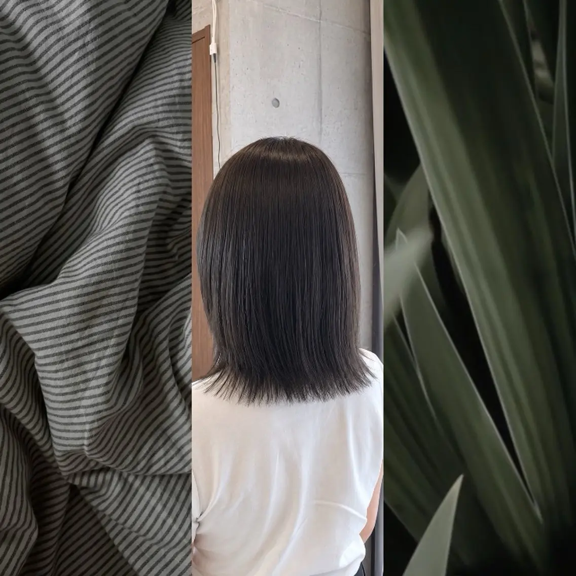 ミディアム カラー グレージュ オリーブグレージュ オリーブグレー ヘアカラー ハマノ ミユのヘアスタイル
