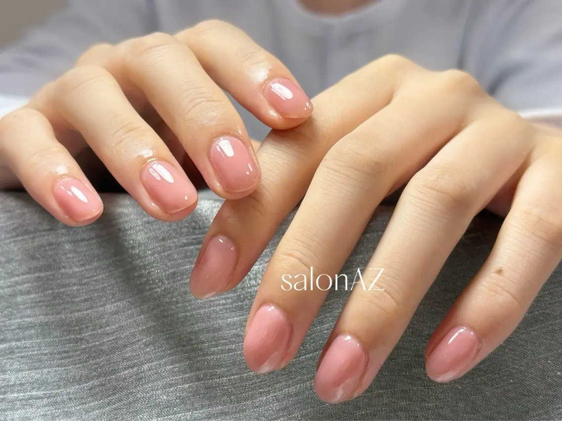 ネイル 桜ネイル 長さ出し フットネイル フレンチネイル ジェルネイル salon AZのネイルデザイン