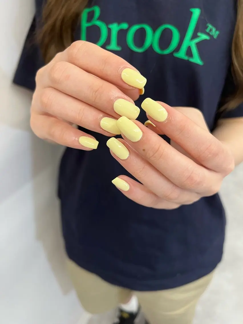 ネイル ジェルネイル ワンカラーネイル パラジェル パステルネイル 春ネイル ハンドネイル ハンドケア Bana_ Nailのネイルデザイン