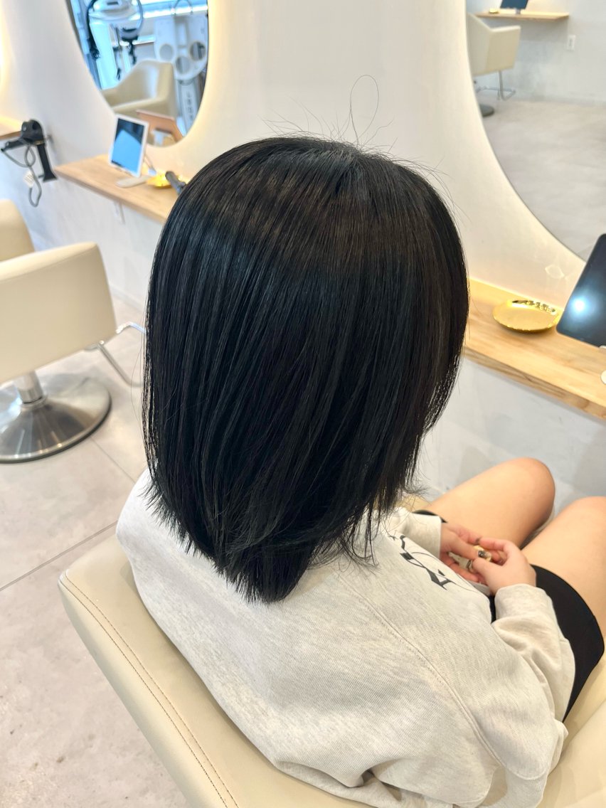 ミディアム カラー 杉若 夢羽/四条烏丸 髪質改善カラーのヘアスタイル