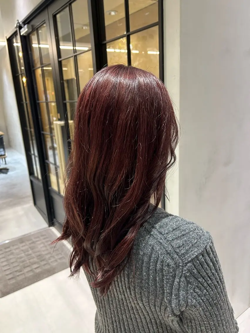 セミロング カラー ブラウンカラー ピンクカラー ピンクブラウン ヘアカラー Marin🫐/ 名駅/レイヤーカットのヘアスタイル