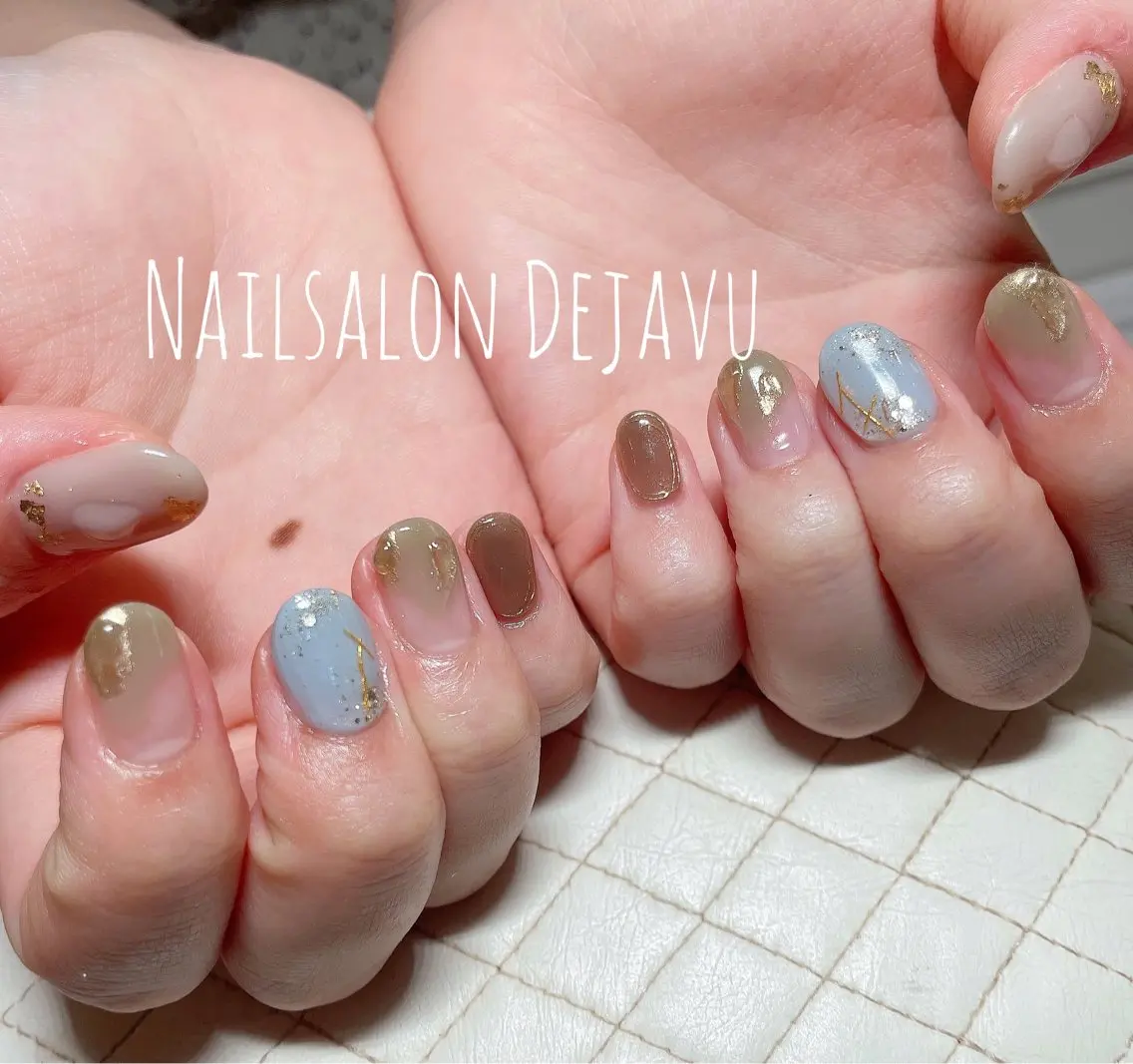 ネイル アートネイル シンプルネイル ハンドネイル Nail salon Dejavu 🌿のネイルデザイン