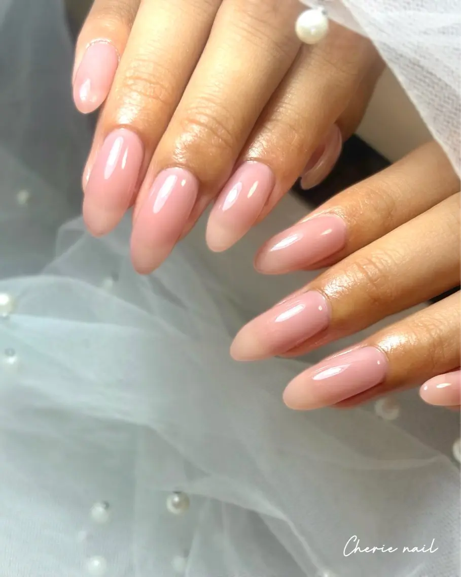 ネイル ジェルネイル オフィスネイル ピンク ハンドネイル Cherienail yunaのネイルデザイン