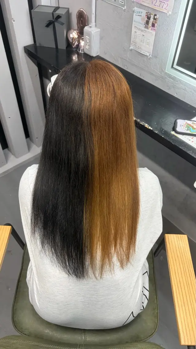 カラー ヘアカラー トリートメント やぶかみ りんのヘアスタイル