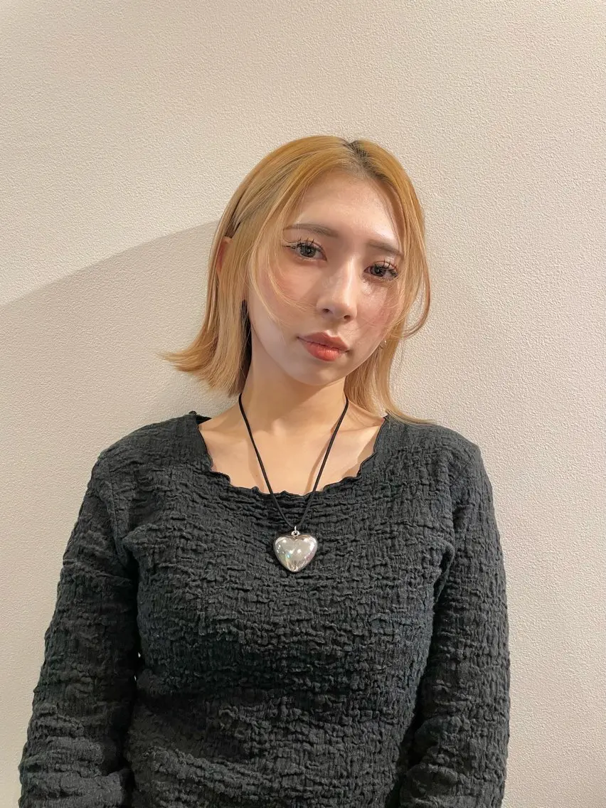 ミディアム カラー ヘアカラー 悦喜 雅史のヘアスタイル