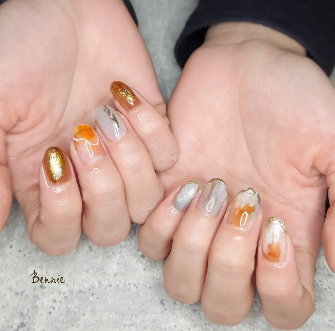 ネイル アートネイル ニュアンスネイル ハンドネイル   BENNIEのネイルデザイン