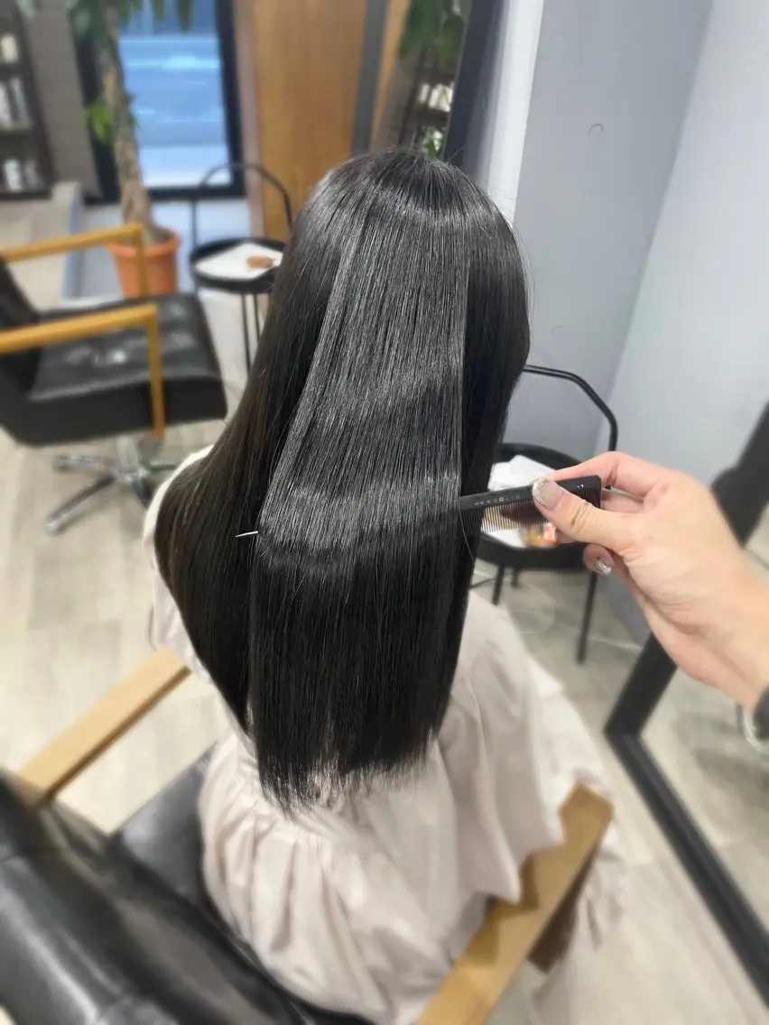 ロング 髪質改善 縮毛矯正 縮毛矯正 パーマモデル募集中 ✨Ukyoのヘアスタイル
