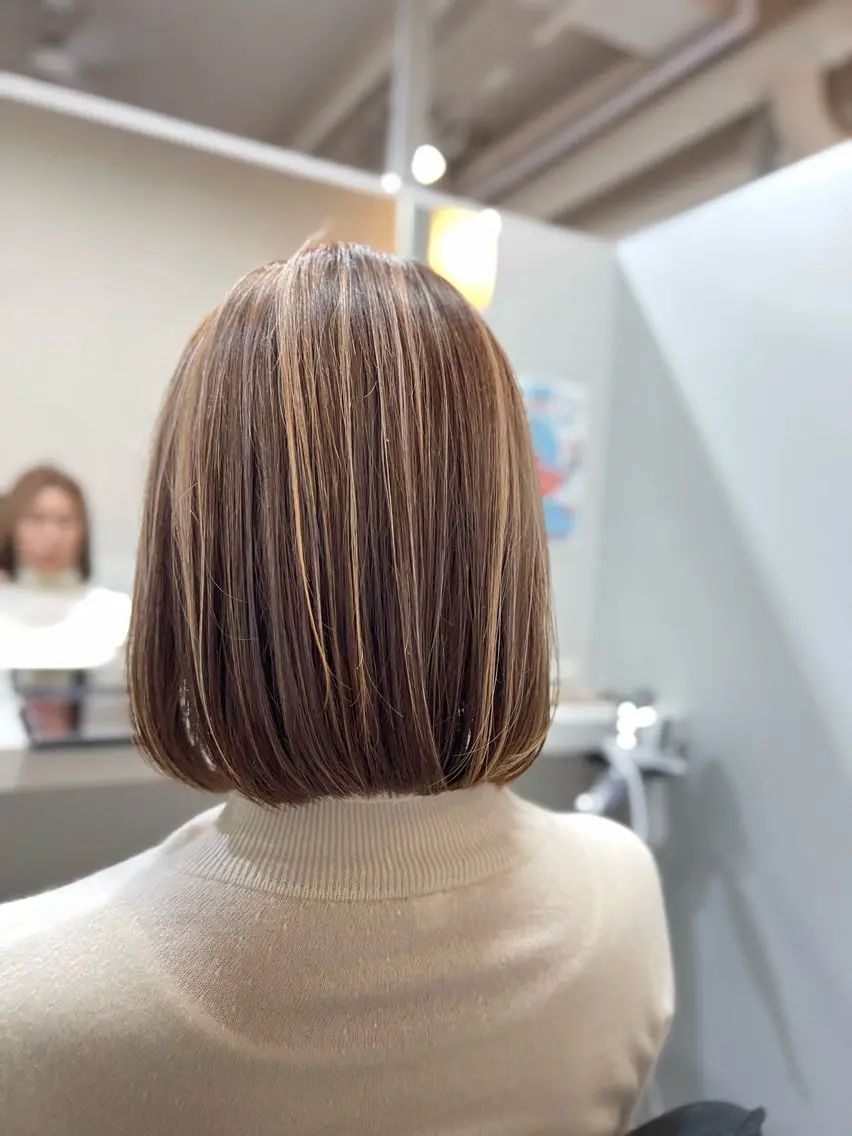 ミディアム カラー ハイライトカラー ハイライト 🎀shell吉祥寺 ナオ🧸のヘアスタイル